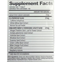 China White Fat Burner Supplement Facts Image 2025