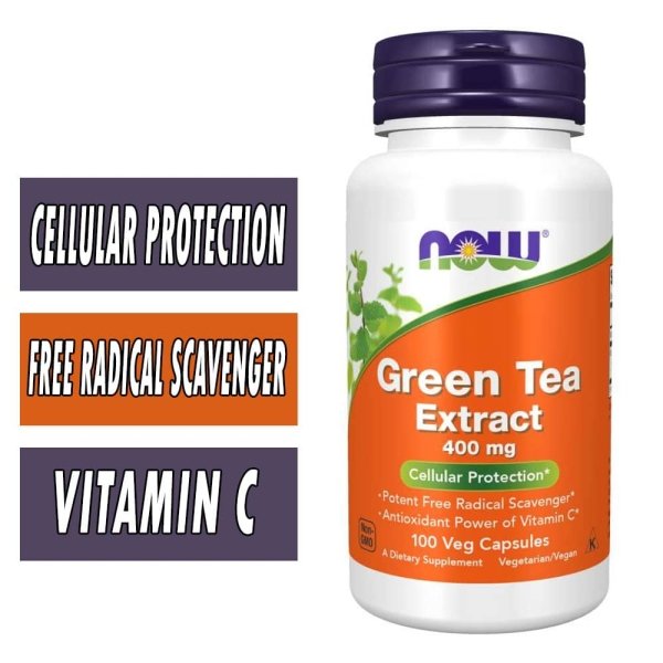Now Foods Green Tea Extract 400 mg 100 Caps