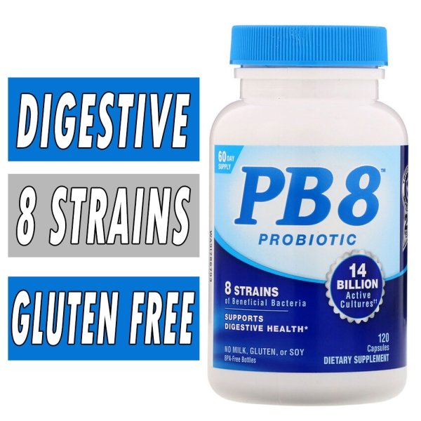 Bottle Image of Nutrition Now, PB 8, Pro-Biotic Acidophilus For Life, 120 Caps,